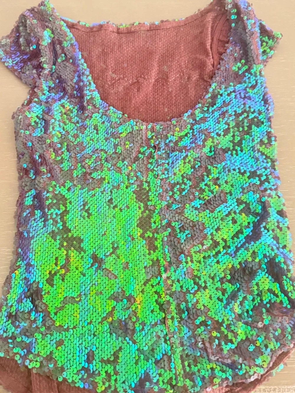 Free People Late Last Night Sequin Tee